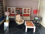 Vintage Lundby draaifauteuil en tafel, Ophalen of Verzenden, Zo goed als nieuw, Poppenhuis