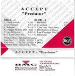 accept/predator-heavy metal/hardrock-ZELDZAAM-promo cassette, Verzenden, Gebruikt