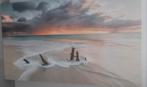 Schilderij zonsondergang bij de zee, aan het strand, Huis en Inrichting, Ophalen, Schilderij