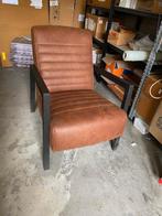 Eleonora fauteuil cognac, Ophalen, 75 tot 100 cm, Zo goed als nieuw, Stof
