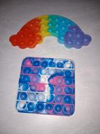 Fidget Toys - Pop It Regenboog & Vierkant, Ophalen of Verzenden, Zo goed als nieuw, Jongen of Meisje