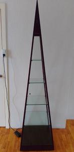 Vintage piramide vitrinekast met 5 etages, Huis en Inrichting, Kasten | Vitrinekasten, Ophalen, Gebruikt, 200 cm of meer, 50 tot 100 cm