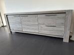 Xooon grijs eiken dressoir kast, Ophalen, Gebruikt, Eikenhout, 200 cm of meer