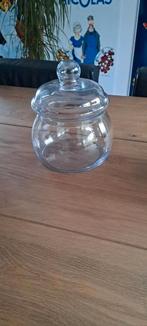Glazen snoeppot met deksel stolp, Ophalen of Verzenden, Zo goed als nieuw