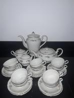 Antiek 10pers thee&koffieservies off white met gouddecor, Verzenden