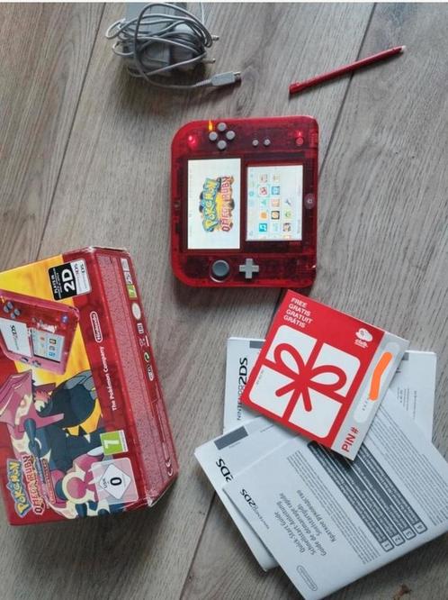 Nintendo 2DS Pokemon omega Ruby editie, Spelcomputers en Games, Spelcomputers | Nintendo 2DS en 3DS, Zo goed als nieuw, 2DS, Blauw