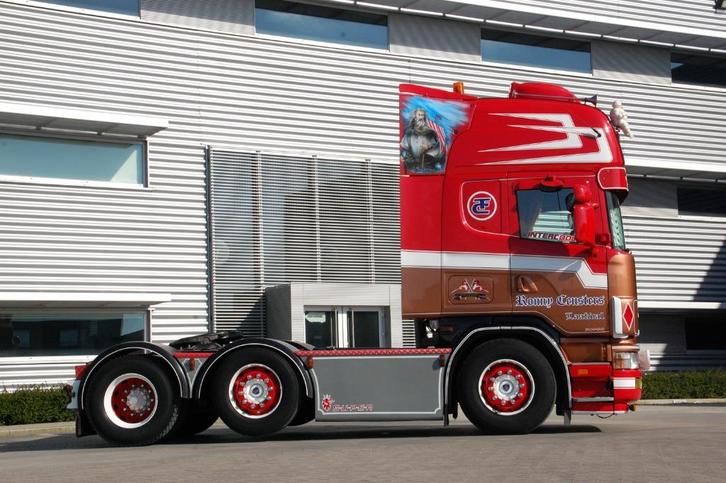 TEKNO  SCANIA TOPLINE 4 SERIE 6X2 MET STAS KIPPER CEUSTERS, Hobby en Vrije tijd, Modelauto's | 1:50, Nieuw, Bus of Vrachtwagen
