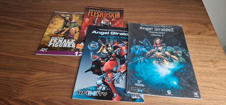 4 boeken over het schilderen van miniaturen, Angel Giraldez, Boeken, Hobby en Vrije tijd, Zo goed als nieuw, Tekenen en Schilderen