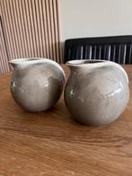 Kleine nog zeer mooie taupe kleurige vaasjes, Ophalen, Overige kleuren, Minder dan 50 cm, Glas
