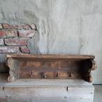Stoere landelijke robuuste houten kapstok 4 haken *Etage3*, Huis en Inrichting, Woonaccessoires | Overige, ., Ophalen of Verzenden