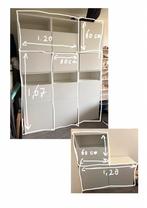 IKEA Besta kast systeem hoogglans wit - Selsviken deurtjes, Ophalen, Kunststof, Gebruikt, 100 tot 150 cm