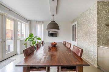 Eettafel 265cm + 6 stoelen leer & staal | Design kwaliteit beschikbaar voor biedingen