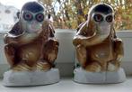 Vintage set Hutschenreuther porseleinen beeldjes chimpansees, Ophalen of Verzenden, Zo goed als nieuw, Dier