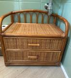 Vintage rotan bamboe (badkamer)kastje met lades, Ophalen, Gebruikt, 50 tot 100 cm, Minder dan 100 cm