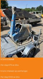 Trilplaat 6t op aanhanger te huur - Rosmalen, Tuin en Terras, Ophalen of Verzenden