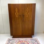 Vintage Art Deco kledingkast linnenkast hang/leg jaren 20/30, Overige materialen, Vintage, Met hangruimte, 50 tot 75 cm