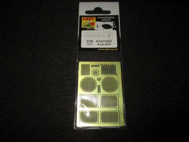 H-627,ABER 1-35,NO,35GO1,Grilles for PzKpfw V Ausf.A/D ''Pan, Hobby en Vrije tijd, Modelbouw | Auto's en Voertuigen, Nieuw, Overige typen