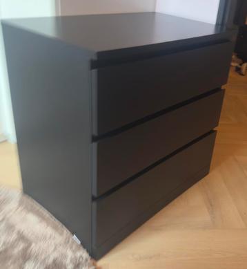 Ikea Malm 3 ladekast zwart - afbeelding 1