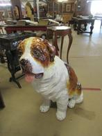 Oer 11254 vintage levensgrote keramiek Sint Bernard hond, Ophalen