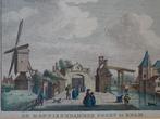 gravure handgekleurd Monnikerdammer poort te Edam Bendorp, Antiek en Kunst, Verzenden