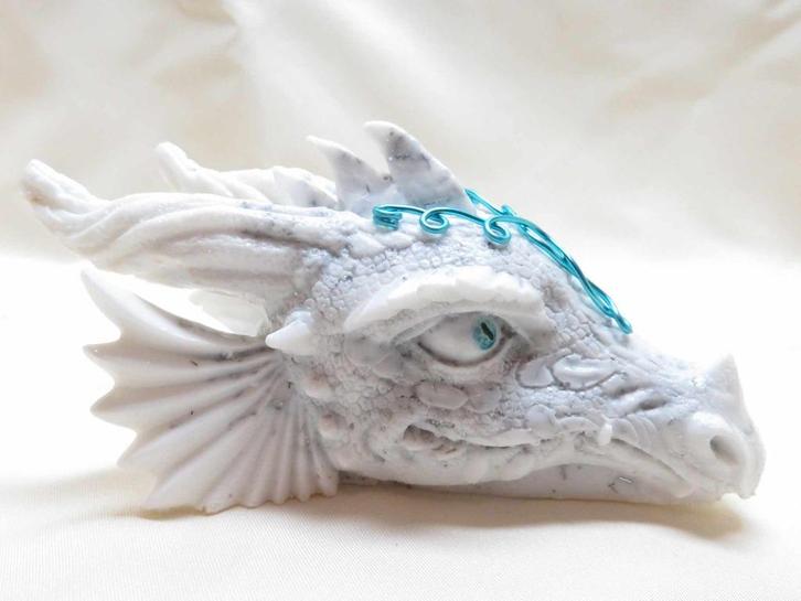 orgoniet draak met oa andara seleniet, Verzamelen, Mineralen en Fossielen, Ophalen of Verzenden