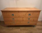 Handgemaakte beuken ladekast / commode, Gebruikt, 150 tot 200 cm, Ophalen of Verzenden, 3 of 4 laden