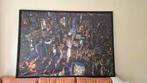 Groot Schilderij New York inclusief lijst, Huis en Inrichting, Woonaccessoires | Schilderijen, Tekeningen en Foto's, Ophalen