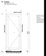 Achterdeur met kozijn, Doe-het-zelf en Verbouw, Kozijnen en Schuifpuien, Ophalen, Zo goed als nieuw