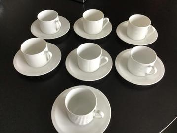 Witte Kop en Schotel Set (7 stuks) Arzberg Cannelee beschikbaar voor biedingen
