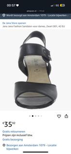 Jana Fashion Sandalen Zwart Maat 39, Jana, Zwart, Zo goed als nieuw, Sandalen of Muiltjes