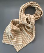 Bretonse gestreepte sjaal beige/lichtbeige, Kleding | Dames, Mutsen, Sjaals en Handschoenen, Ophalen of Verzenden, Zo goed als nieuw