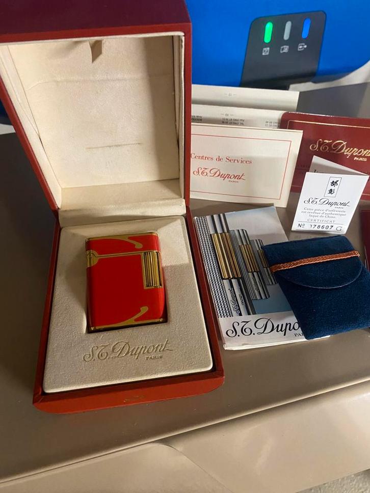 Super zeldzame St Dupont Ornee Soubreny, Verzamelen, Rookartikelen, Aanstekers en Luciferdoosjes, Zo goed als nieuw, Aansteker