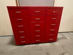 Ikea Helmer ladenlok op wieltjes rood., Huis en Inrichting, Ophalen, Minder dan 50 cm, 5 laden of meer, Zo goed als nieuw