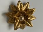 Vintage Plafondlamp met Gouden Bladeren Kullmann Lamp, Ophalen of Verzenden, Zo goed als nieuw, Metaal