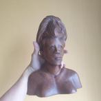 Prachtig houtsnijwerk buste borstbeeld vrouw Indonesie 2101, Antiek en Kunst, Ophalen of Verzenden