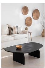Organische Acaciahouten salontafel Bedum, Huis en Inrichting, Ophalen, Rechthoekig, 50 tot 100 cm, Minder dan 50 cm