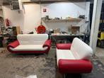 Twee Rode & Witte Banken, Huis en Inrichting, Banken | Bankstellen, Gebruikt, 150 tot 200 cm, Tweepersoons, Ophalen of Verzenden