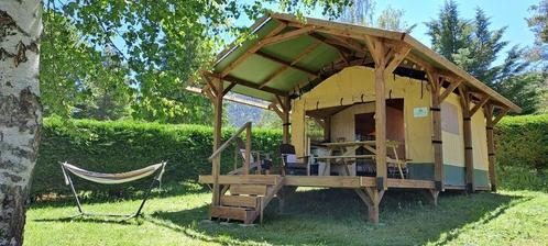 Knusse Lodge Safari tent te huur in de Franse Pyreneeën, Vakantie, Campings, In bergen of heuvels, Huisdier toegestaan, Tuin, Wasmachine