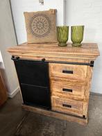 Magazijn Leegverkoop Dressoir Lotte mangohout staal zwart, Nieuw, Ophalen of Verzenden, Info@wkhome.nl, Argonweg 20 Amersfoort