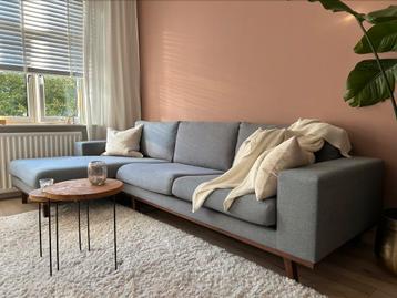 Hoekbank grijs met chaise longue beschikbaar voor biedingen