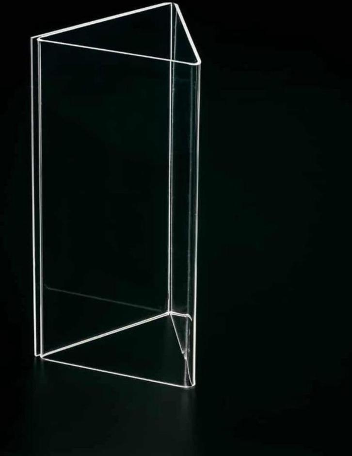 Pyramide/driehoek A4 - plexi - 10 x 21 Porte-menu en plexi, Huis en Inrichting, Keuken | Keukenbenodigdheden, Nieuw, Ophalen of Verzenden