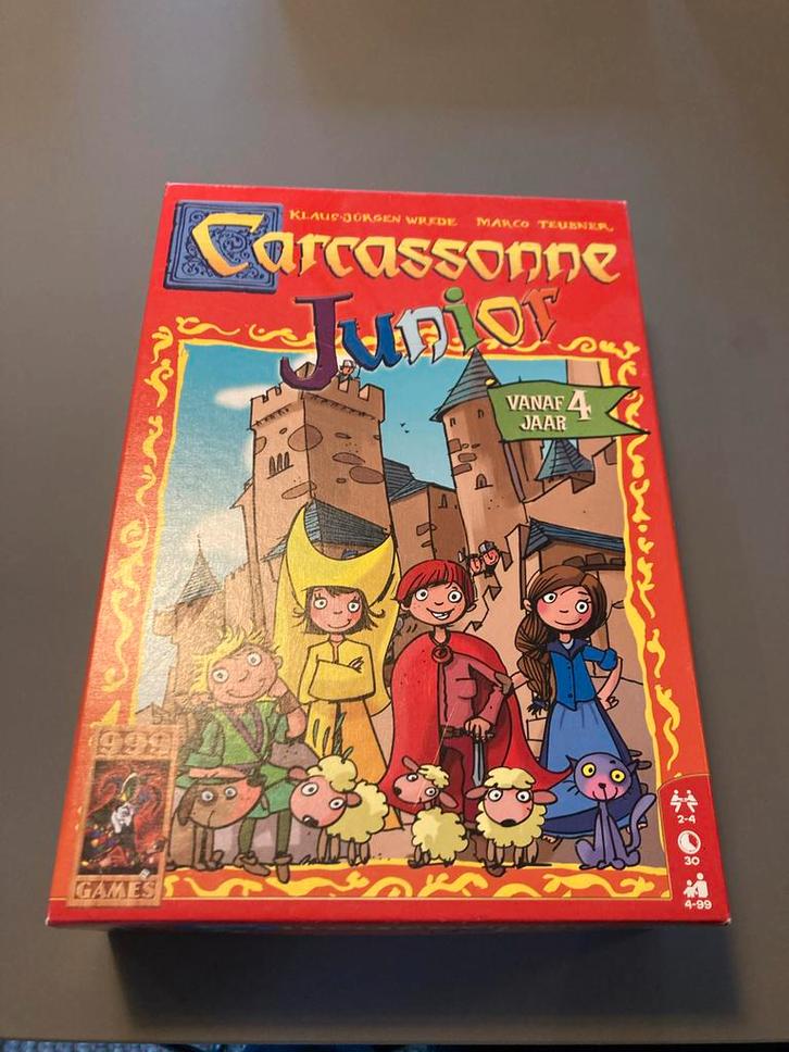 Carcassonne Junior - Kindvriendelijke Strategie!, Hobby en Vrije tijd, Gezelschapsspellen | Bordspellen, Zo goed als nieuw, Reisspel