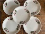 Villeroy & Boch ontbijt of dessert borden. Decor roze rozen, Ophalen of Verzenden, Zo goed als nieuw, Bord(en), Overige stijlen