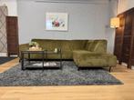 GRATIS LEVERING Zachte Olijfgroene Fluwelen Hoekbank, Ophalen of Verzenden, Noordkade 68A, Vierpersoons of meer, Sofapointnl@gmail.com