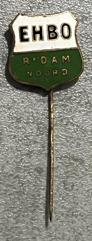 geëmailleerd speldje EHBO Rotterdam Noord jaren ‘60, Verzamelen, Speldjes, Pins en Buttons, Zo goed als nieuw, Ophalen of Verzenden