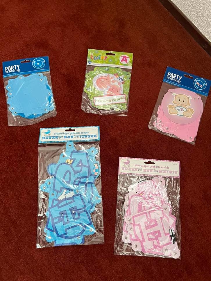 Nog nieuw in verpakking , Div GeboorteSlingers , €2,75 p st, Kinderen en Baby's, Babykleding | Overige, Nieuw, Jongetje of Meisje