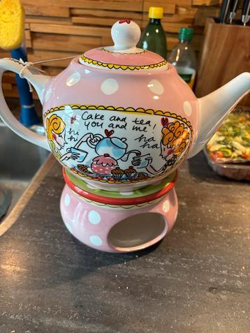 Blond Amsterdam Theepot met Verwarmer - Nieuw! beschikbaar voor biedingen