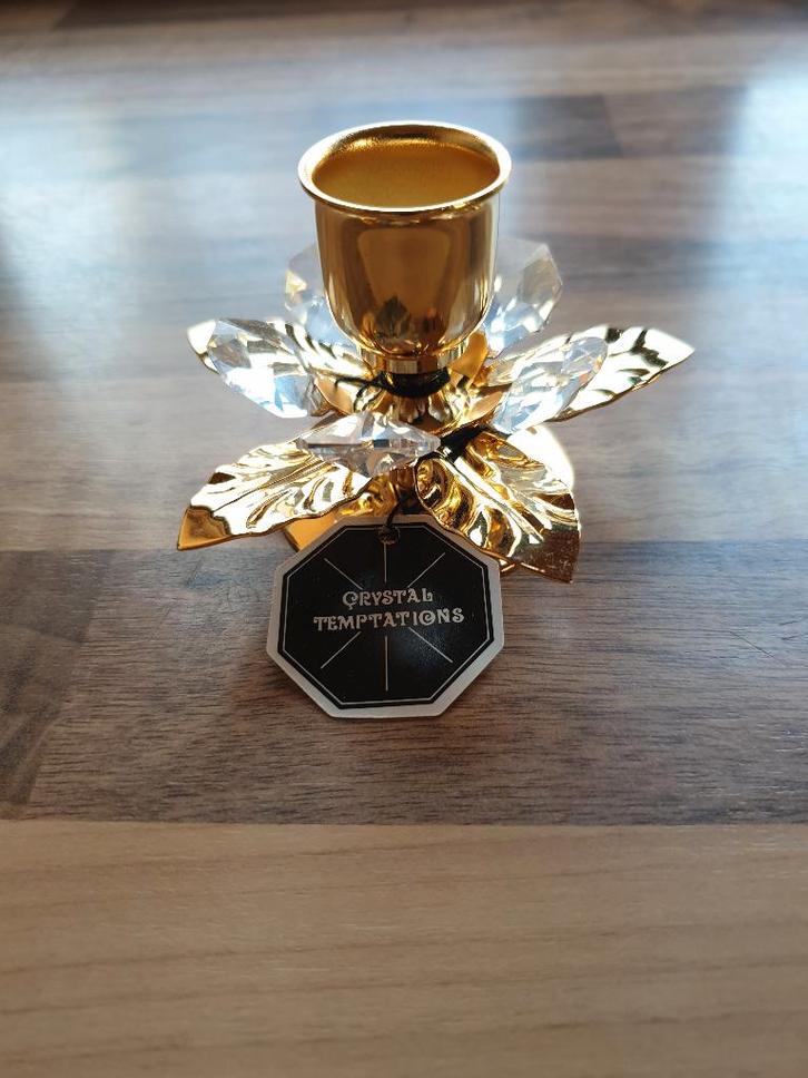 3 stuks 24k vergulde kandelaars, Huis en Inrichting, Woonaccessoires | Kandelaars en Kaarsen, Nieuw, Minder dan 25 cm, Overige materialen