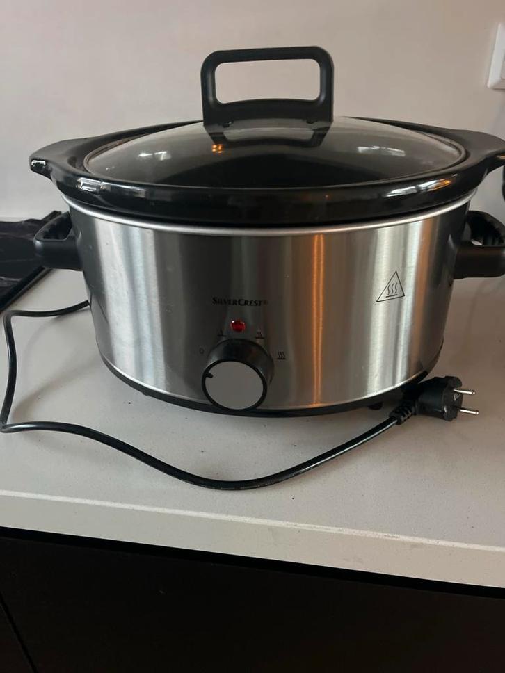 Silvercrest Slowcooker 5 Liter, Witgoed en Apparatuur, Slowcookers, Gebruikt, Vaatwasmachinebestendig, Ophalen of Verzenden