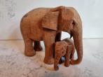 Beeldje olifant met kleintje, Antiek en Kunst, Kunst | Beelden en Houtsnijwerken, Ophalen of Verzenden